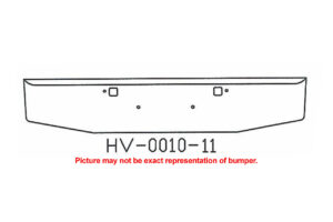 170-HV-0010-11 Aftermarket, Fits 2007 and Newer Peterbilt 365 388 389 Bumper 18" Tall boxed square ends