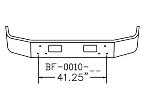 110-BF-0010-29 Aftermarket, Fits 1998 to 1995 Ford LS, LA, LTS, LTA SBA Bumper 9" Tall