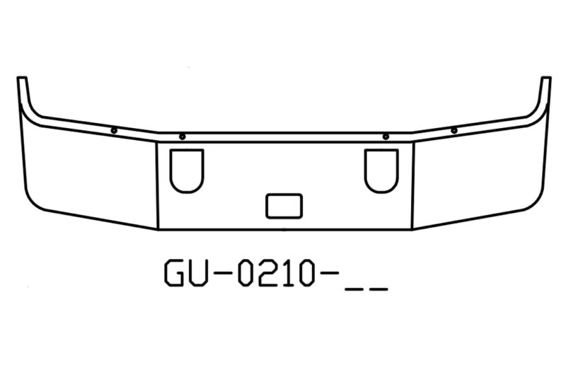 150GU021016 Aftermarket, Fits Mack VISION CX613 Bumper 16" Tall 2001