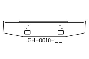 150-GH-0010-02 Aftermarket, Fits Mack RD688, RD690, and Western Contractor Bumper 16" Tall Tapered Ends