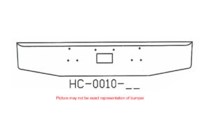 170-HC-0010-06 Aftermarket, Fits 1987 to 2006 Peterbilt 378 379 Bumper 18" Tall with center hole and rolled square ends