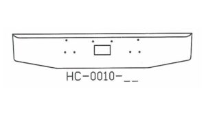170-HC-0010-02 Aftermarket, Fits 1987 to 2006 Peterbilt 378 379 Bumper 16" Tall with center hole - OEM style
