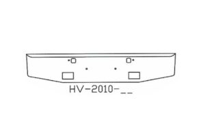 170-HV-2010-02 Aftermarket, Fits 2007 and Newer Peterbilt 365 367 388 389 Bumper 16" Tall with tow and foglight holes