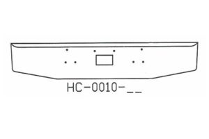 170-HC-0010-73 Aftermarket, Fits 1987 to 2006 Peterbilt 378 379 Bumper 18" Tall with center Hole