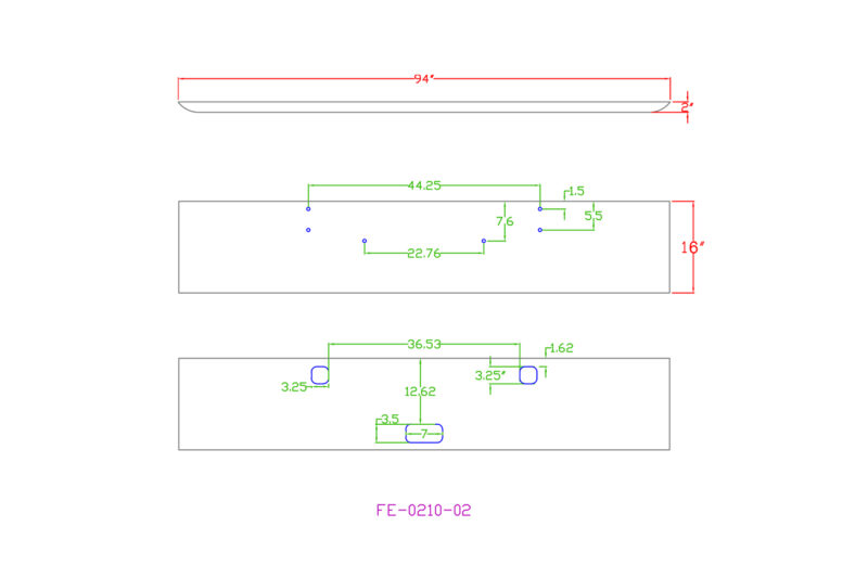 140-FE-0210-02 Aftermarket, Fits Kenworth W900L W900B Bumper 16  