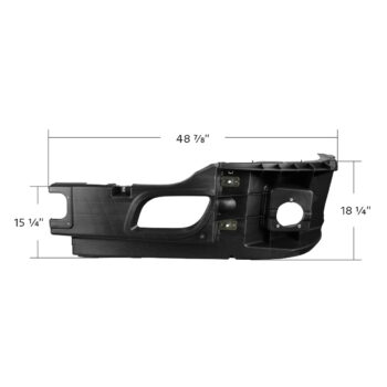 141-BKW-41816 BUMPER REINFORCEMENT WITH FOG LIGHT HOLES FOR 3-2021 KENWORTH T680-DRIVER SIDE